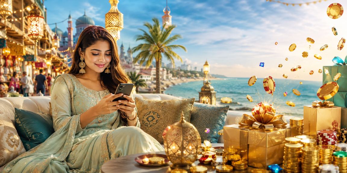 বগুড়ায় ঈদ উৎসবে মোবাইল ক্যাসিনো বোনাস উপভোগ করছেন একজন ব্যক্তি